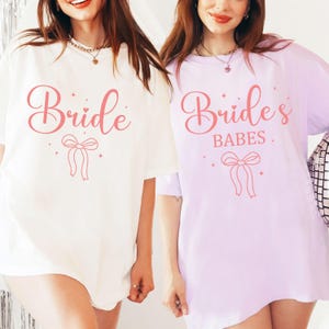 Bachelorette Group Shirts, Comfort Colors Bachelorette Shirt, Cute Bridal Party Gifts, Bridesmaids Gift, Bride And Bride&#39;s Babes Shirt
