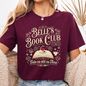 Vintage Belle&#39;s Book Club Shirt, Geschichte so alt wie die Zeit, Die Schöne und das Biest Shirt, Belle Princess Tee, Buchliebhaber, Geschenk für sie