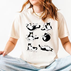 Cat Daily Routine Shirt, Funny Cat Shirt, Black And White Cat Top Tank, Cat Mom Gift, Cat Mom Stuff, Perfect Gift For Cat Girl