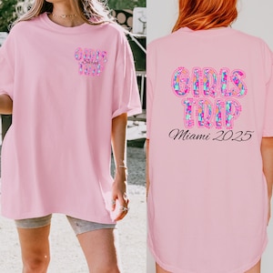 Personalized Girls Trip Shirt 2025: Custom Vacation Tee