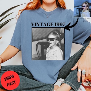 Personalized Vintage Photo T-Shirt: Custom Birthday Gift