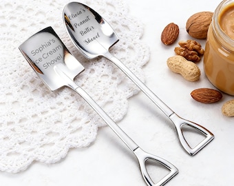 Personalized Peanut Butter Shovel, Custom Engraved Name Spoon, Ice Cream Scoop, Birthday, Father's Day