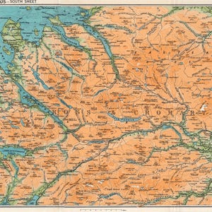 1936 Ross & Cromarty, Scotland - Vintage Map