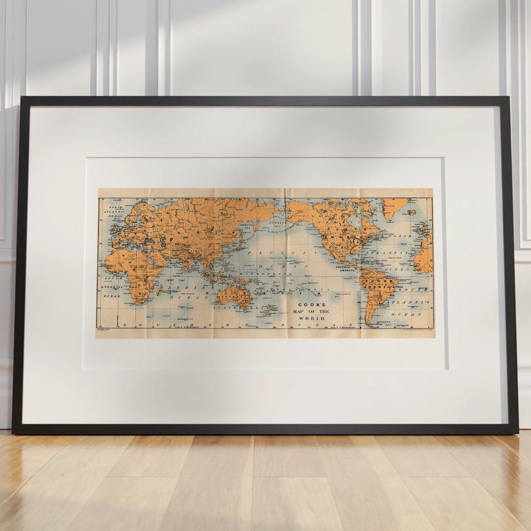 Antique World Map 1925 : Original Cartography by W. & A. K. Johnston - Etsy