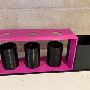 Personalized Toothbrush Holder - 3 Person - Bin For Toothpaste - For Kids and Adults image 2