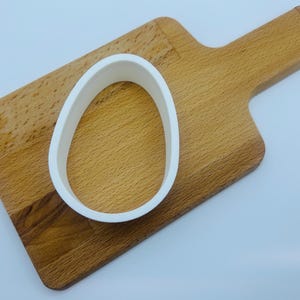 Easter Egg Cookie Cutter - White - 4” - 1” Depth
