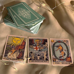 Baraja clásica de tarot / Estilo Rider Waite + Moneda de la Luna gratis / Regalo ideal para principiantes y coleccionistas