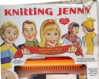 The Amazing Fabulous Knitting Jenny by Lisbeth Whiting 1964 Craft Toy in Original Box with Directions