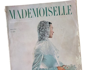 Mademoiselle Magazine April 1947 Wedding Issue Brides Midcentury Fashion Advertising History