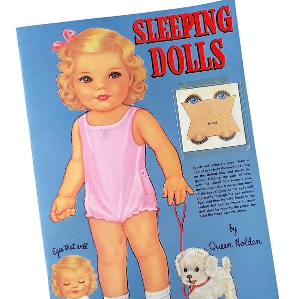 Sleeping Dolls Oversized Paper Doll Book by Queen Holden UNCUT 1985