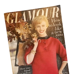 Glamour Magazine October 1957 Midcentury Vintage Fashion Advertising History