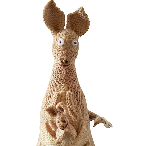 Mother Kangaroo with Baby Joey in Pouch Stuffed Toy