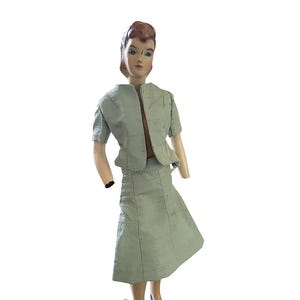 Vintage Composition Mini Sewing Mannequin with 3 Outfits AS IS Read Description