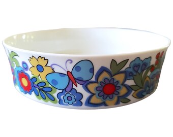 Market Place Sango Quadrille Small Shallow Bowl Floral Pattern Made in Japan