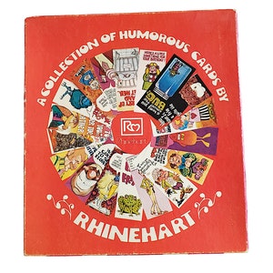 Collection de cartes amusantes par Rhinehart dans sa boîte d'origine Anniversaire Get Well Friendship Ephemera vintage des années 1970 inutilisé humour