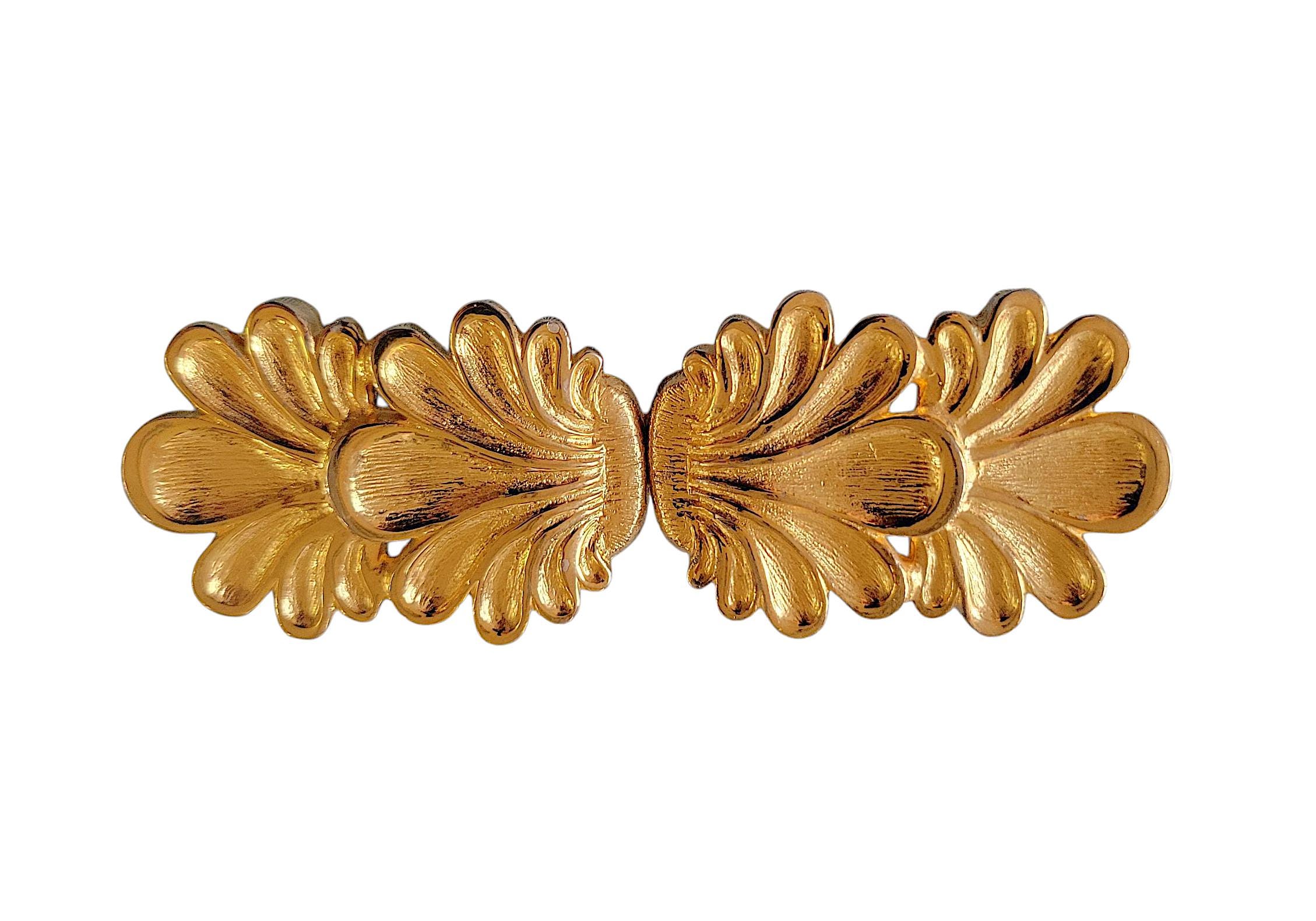 Vintage Gay Boyer Gold Tone 2 Piece 5.5” Belt Buckle New Vintage signed GAY BOYER belt with gold tone removable  main image 2