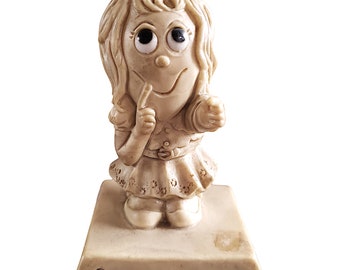 Guess Who I Like 1968 Russ and Wallace Berrie Sillisculpt Figurine Retro Knick Knack Gift Idea