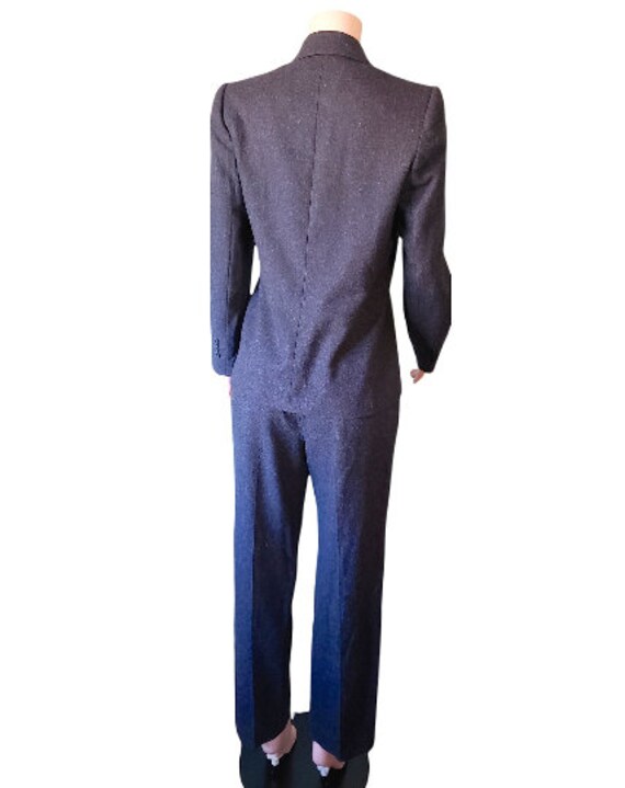 Charcoal Gray Lined Wool Suit Made in Greece Jack… - image 4