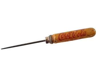 Coca Cola Coke Ice Pick with Wooden Handle Rustic Primitive