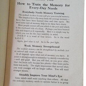 Roth Memory Course: Complete 1918 Antique Self-Improvement Pamphlets bild 7