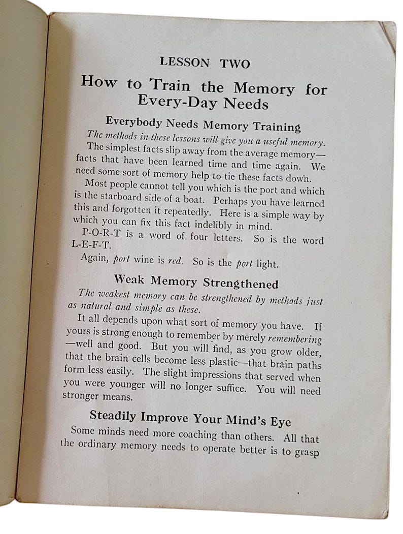 Roth Memory Course: Complete 1918 Antique Self-Improvement Pamphlets bild 7