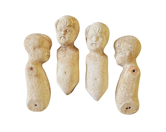 Antique Porcelain Doll Torsos with Heads Made in Germany