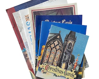 Lot of 7 Vintage Mid Century Christmas Carol Pamphlets