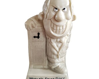 World's Best Boss 1971 Russ and Wallace Berrie Sillisculpt Figurine 820 Knick Knack Gift Idea