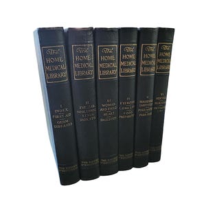 Home Medical Library 6 Volumes Complete Set Antique Hardcover Illustrated Reference Books 1910