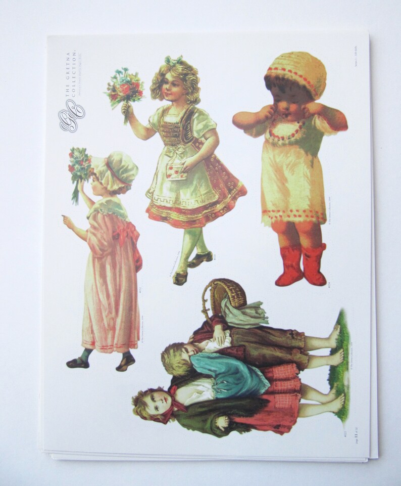Gretna Collection Victorian Paper Dolls Children Uncut Etsy