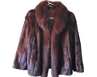 Short Beaver Fur Coat Fully Lined from the Fur Vault NY 1980s