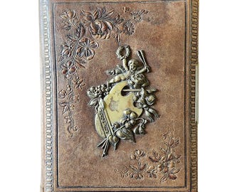 Antique Victorian Photo Album with Family Pictures