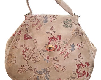 Large Stylecraft of Miami Tapestry Purse Handbag Floral Design