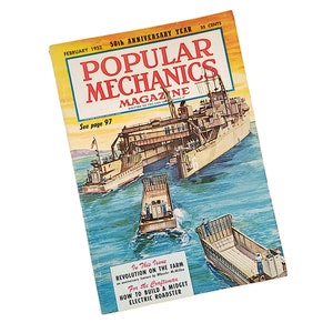 Popular Mechanics February 1952 Cars Hobbies Instructional Vintage Ads 50th Anniversary Year