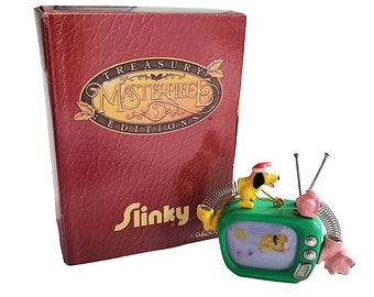 Enesco Slinky Ornament in Original Box Never Used Deadstock 1997 Treasury Masterpiece Editions