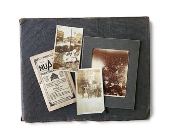 Antique Photo Album with 19th and 20th Century Pictures