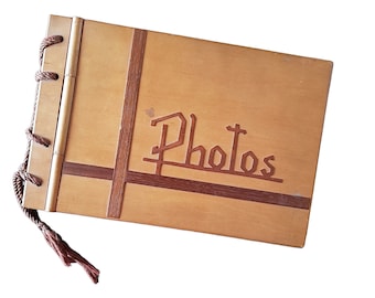Vintage Wood Photo Album Never Used