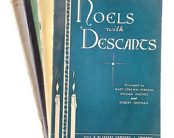 Mid Century Church Choir Christmas Carol Holiday Songbooks Lot of 4 1940s 1950s
