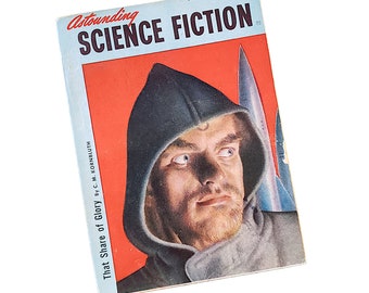 February 1952 Astounding Science Fiction Mid Century Cover Art Sci Fi Pulp Short Stories