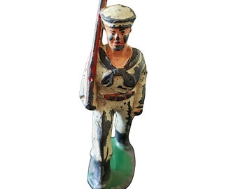 Barclay Manoil Lead Marching Sailor with Weapon Chipped Paint