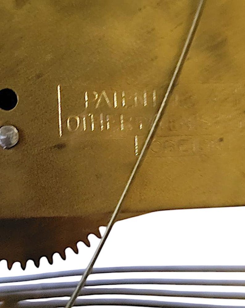 Westminster Clock Movement with Hands: Brass Gears for Steampunk Art Supply image 5
