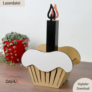 SVG Laserdatei "XXL-Geburtstagskorb Muffin" inkl. Gewerbelizenz