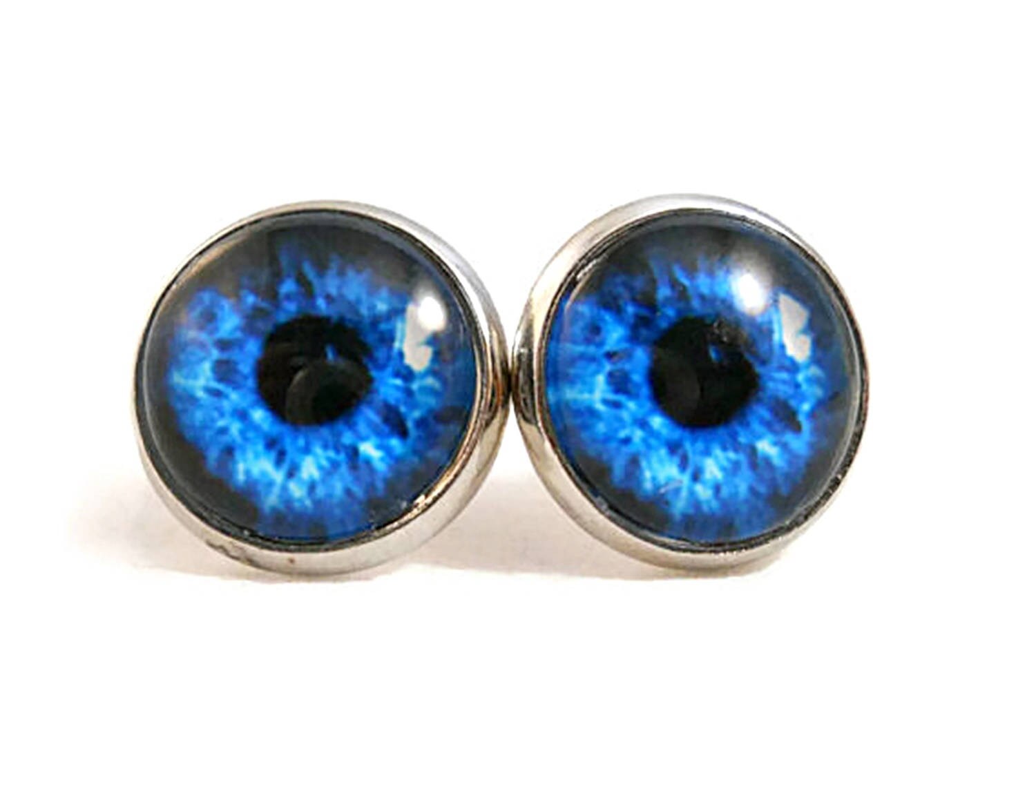 Eyeball Earrings Blue Eyes Teen Jewelry Tween Earrings Eyeball Etsy