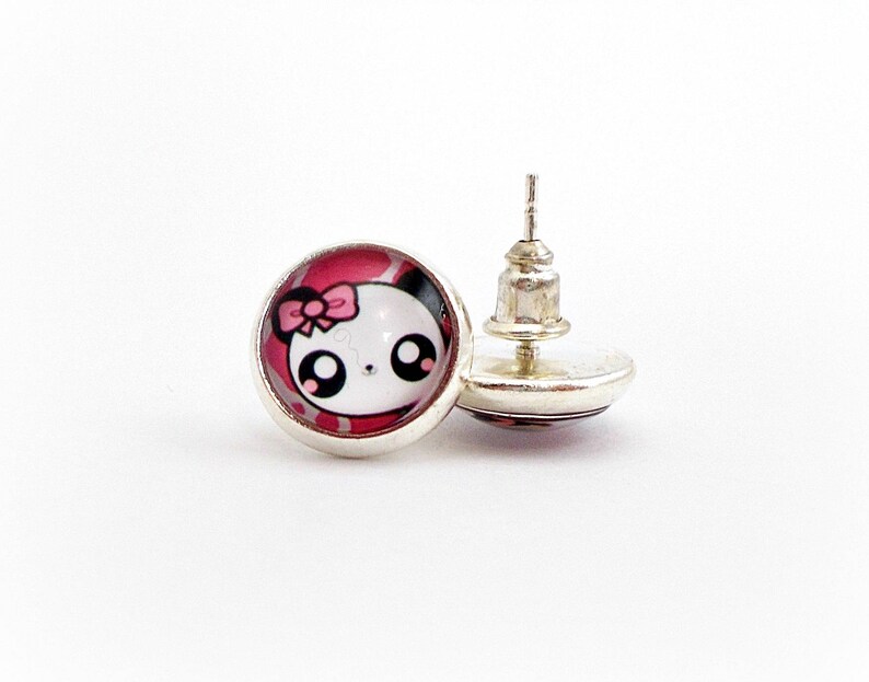 Cute Panda Anime Jewelry Tween Jewelry Kawaii Panda Panda Earrings Anime Earrings Animal Earrings Panda Jewelry Tween Girl Gifts