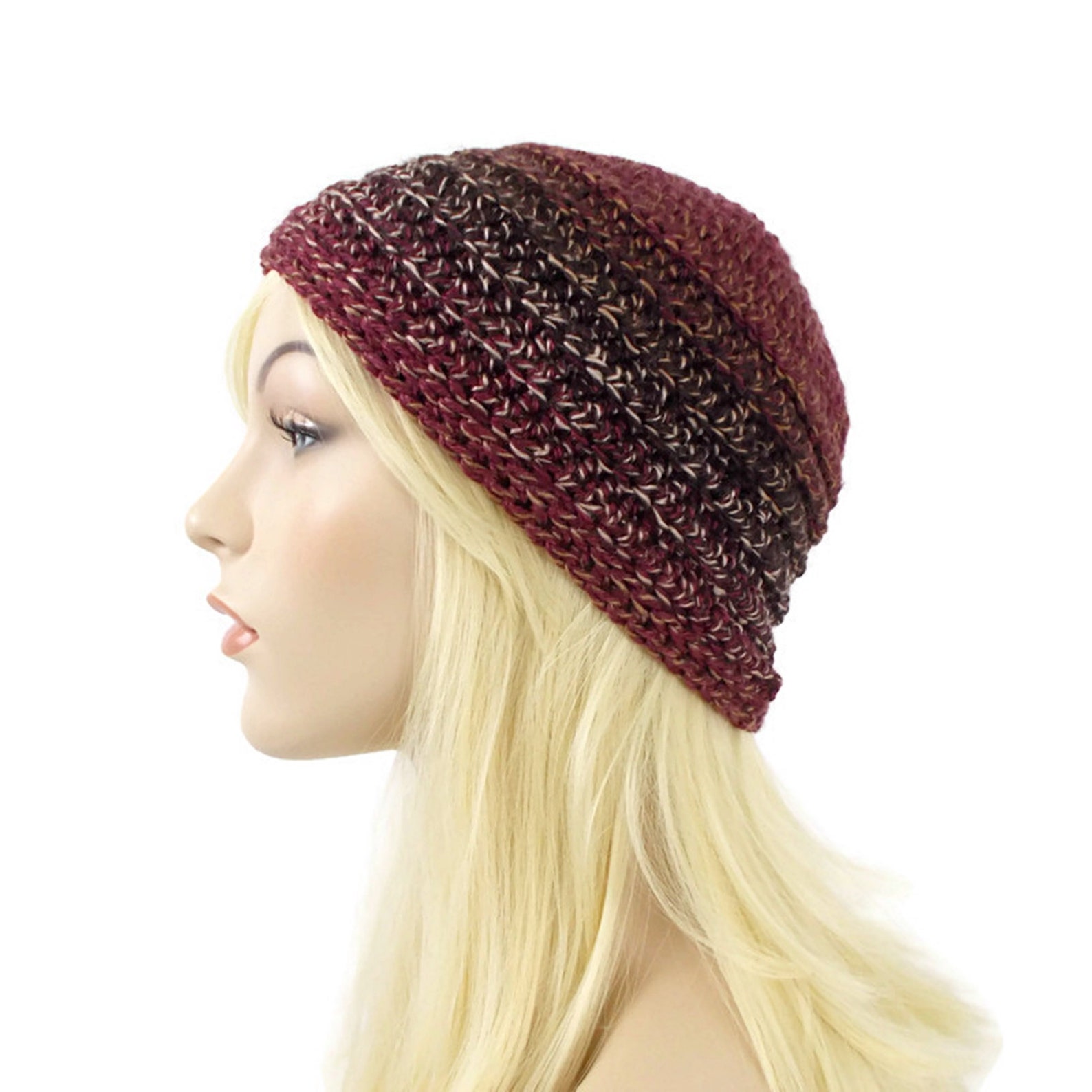 READY TO SHIP Burgundy Knit Hat Soft Warm Winter Hat for Etsy