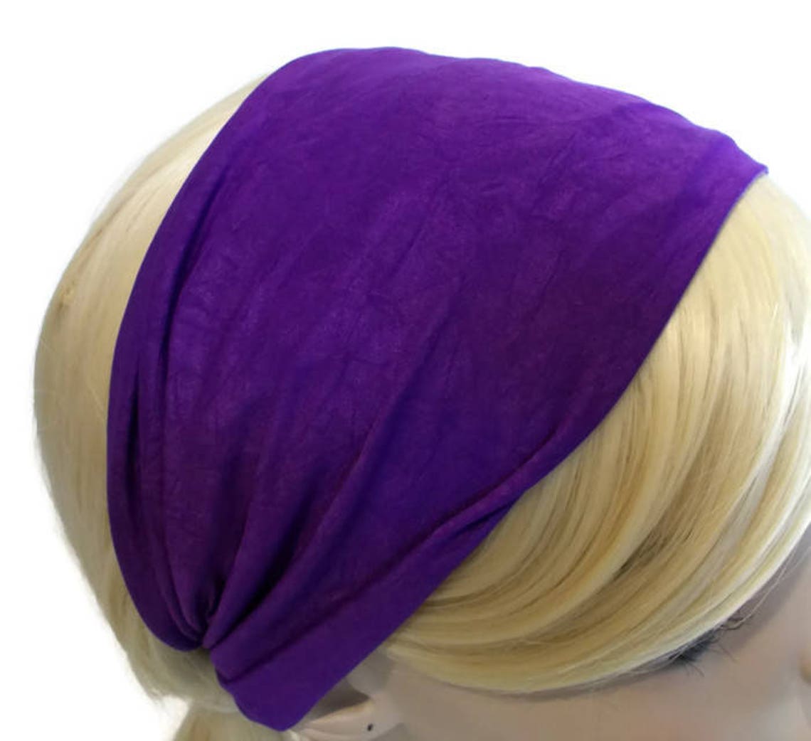 Purple Headband Stretchy Headband Head Bands for Women Etsy