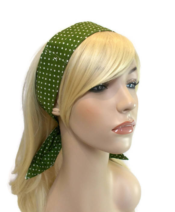 Green Headband Womens Headbands Reversible Headband Wired Etsy