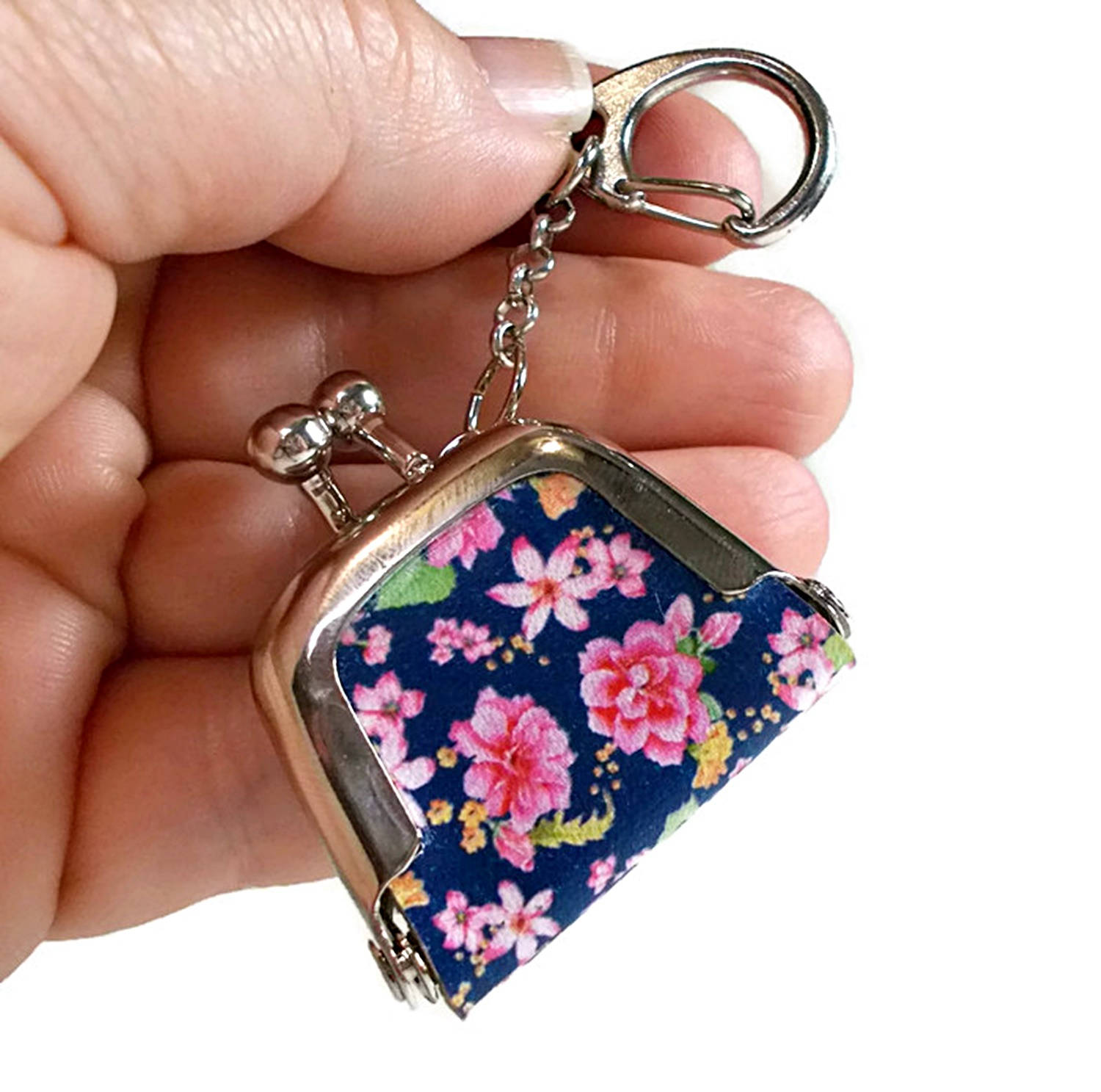 Floral Keychain Backpack Charm Tiny Purse Charm Cute Key Etsy