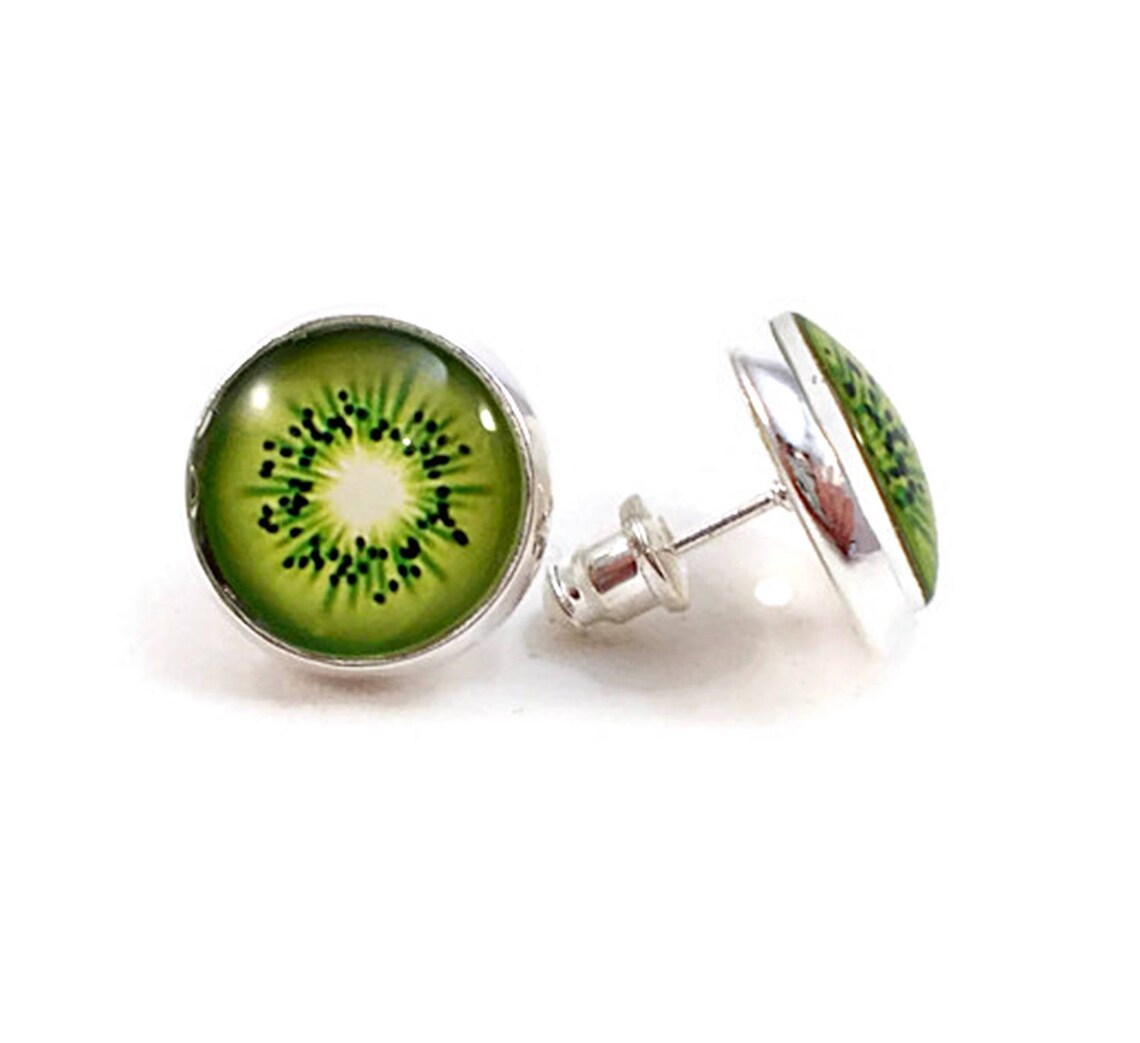 Kiwi Earrings Fruit Earrings Food Jewelry Fun Jewelry for Etsy