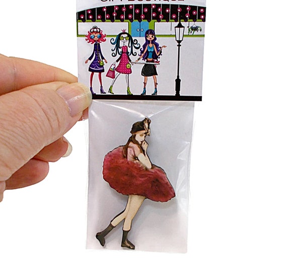 Madchen Pin Rote Tutu Madchen Brosche Pin Pins Fur Jacken Etsy